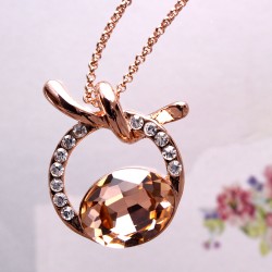 Rose Gold Apple Pendant Necklace